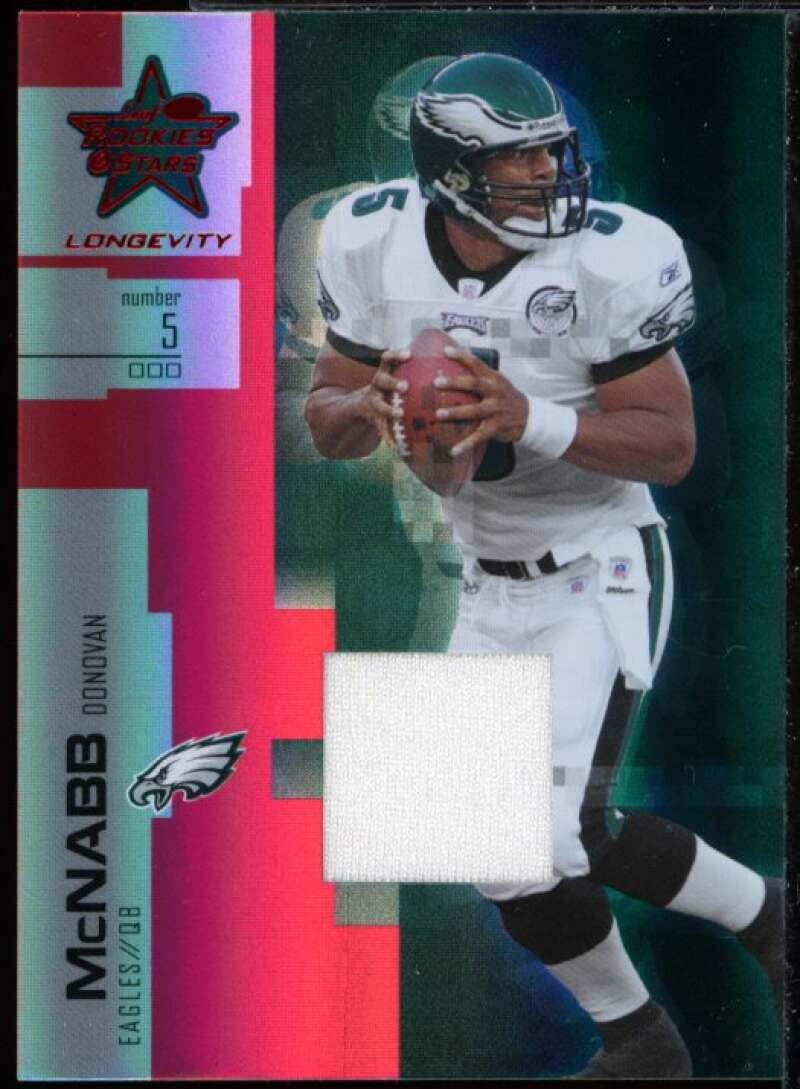 Donovan McNabb Card 2007 Leaf Rookies and Stars Longevity Ruby Jersey #8  Image 1