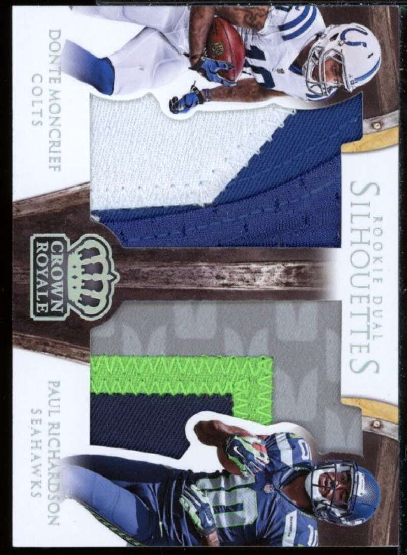 Donte Moncrief Richardson 2014 Crown Royale Dual RK Silhouettes Jersey #DSWR3  Image 1