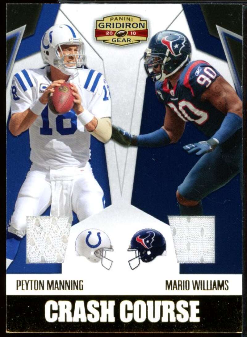 Peyton Manning Mario Williams 2010 Panini Gridiron Gear Crash Course Jerseys #3  Image 1