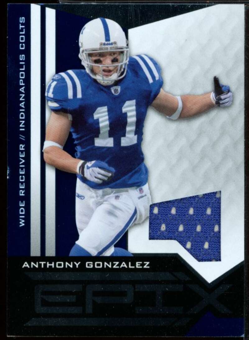 Anthony Gonzalez Card 2010 Epix Epix Jerseys Blue #96  Image 1