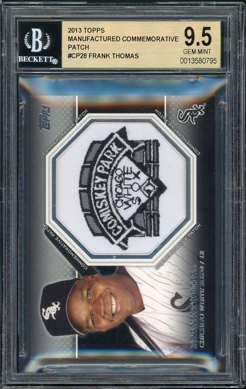 Frank Thomas Card 2013 Topps Commemorative Patch #CP-28 (pop 1) BGS 9.5 Image 1