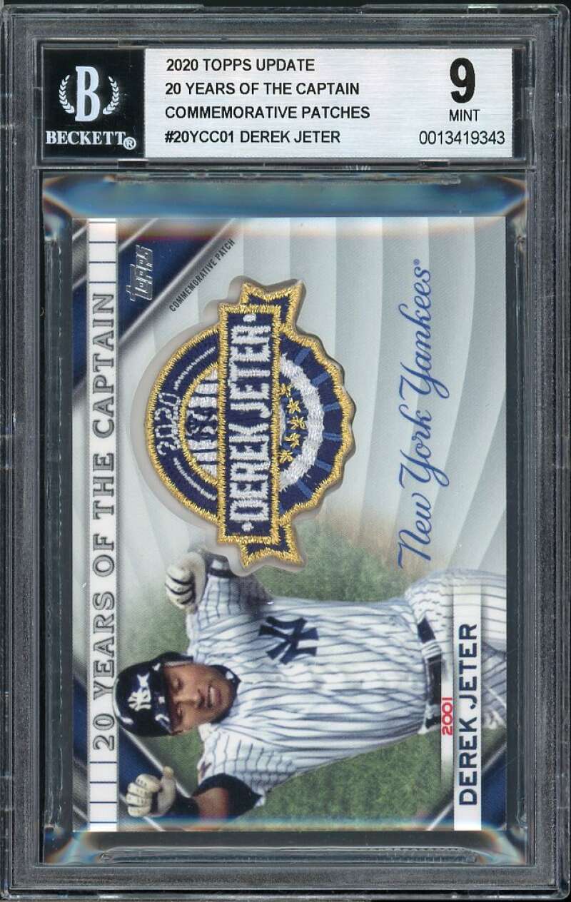Derek Jeter Card 2020 Topps Update 20 Years Commemorative Patches #1 BGS 9 Image 1