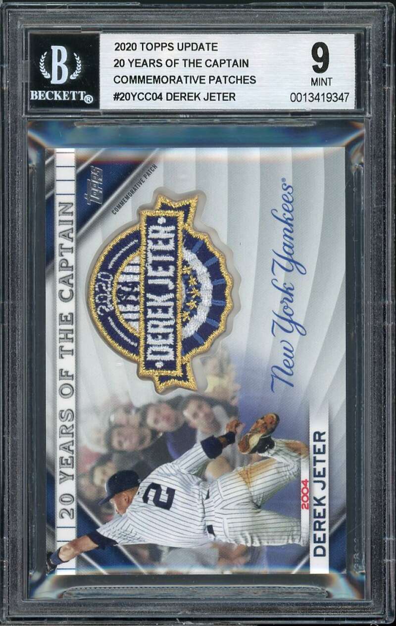 Derek Jeter Card 2020 Topps Update 20 Years Commemorative Patches #4 BGS 9 Image 1