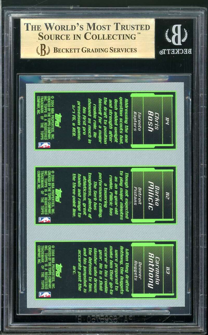 Carmelo / Milicic / Dwyane Wade Rookie 2003-04 Topps Rookie Matrix #AMB BGS 9.5 Image 2