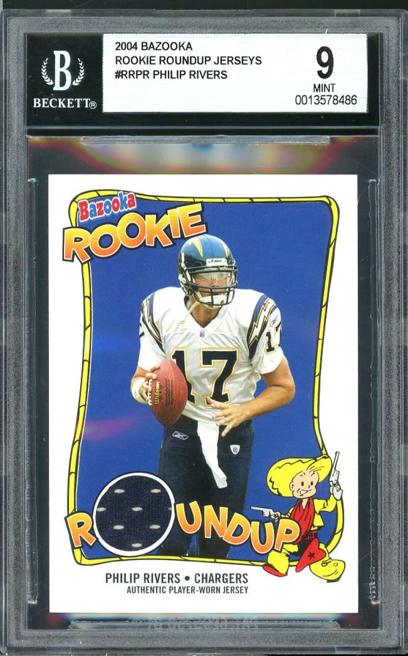 Philip Rivers Rookie 2004 Bazooka Rookie Roundup Jerseys #RRPR (pop 1) –