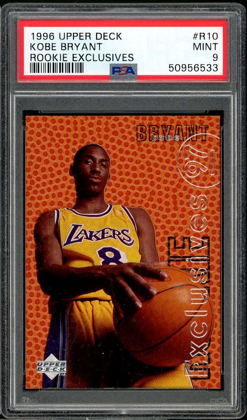 Kobe Bryant Rookie Card 1996-97 Upper Deck Rookie Exclusives #R10 PSA 9 Image 1