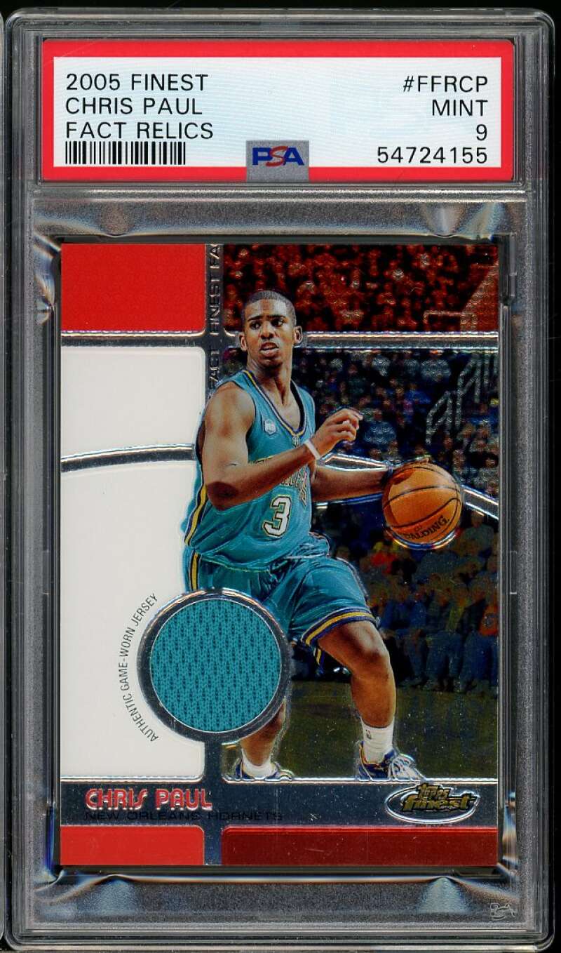 Chris Paul Rookie Card 2005-06 Finest Fact Relics #CP PSA 9 Image 1