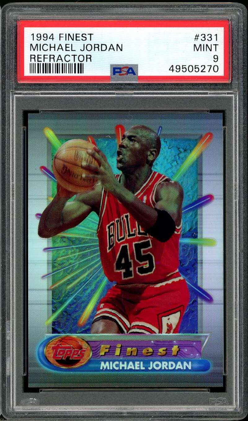Michael Jordan Card 1994-95 Finest Refractors #331 PSA 9 Image 1