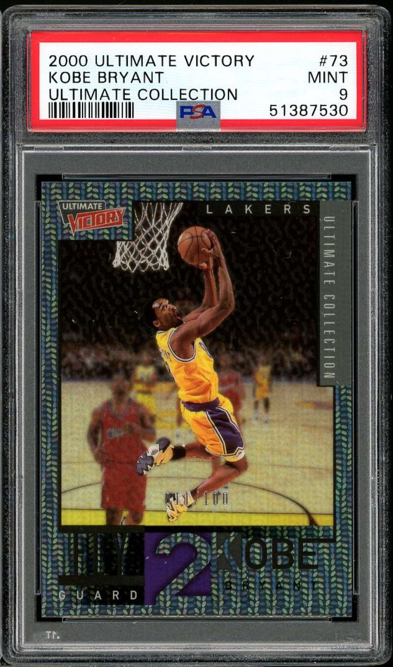 Kobe Bryant 2000-01 UD Ultimate Victory Ultimate Collection (pop 2) #73 PSA 9 Image 1