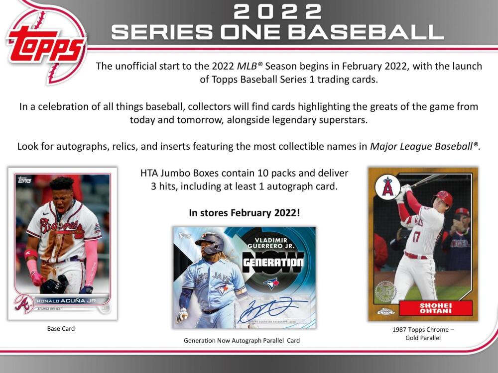 2022 Topps Series 1 Baseball Hobby Jumbo Box Image 4