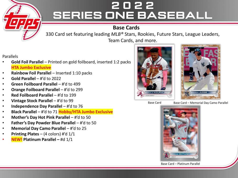 2022 Topps Series 1 Baseball Hobby Jumbo Box Image 5