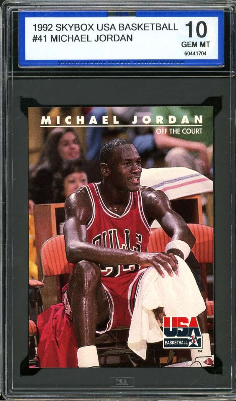 Michael Jordan Card 1992-93 SkyBox USA #41 ISA 10 GEM MINT Image 1