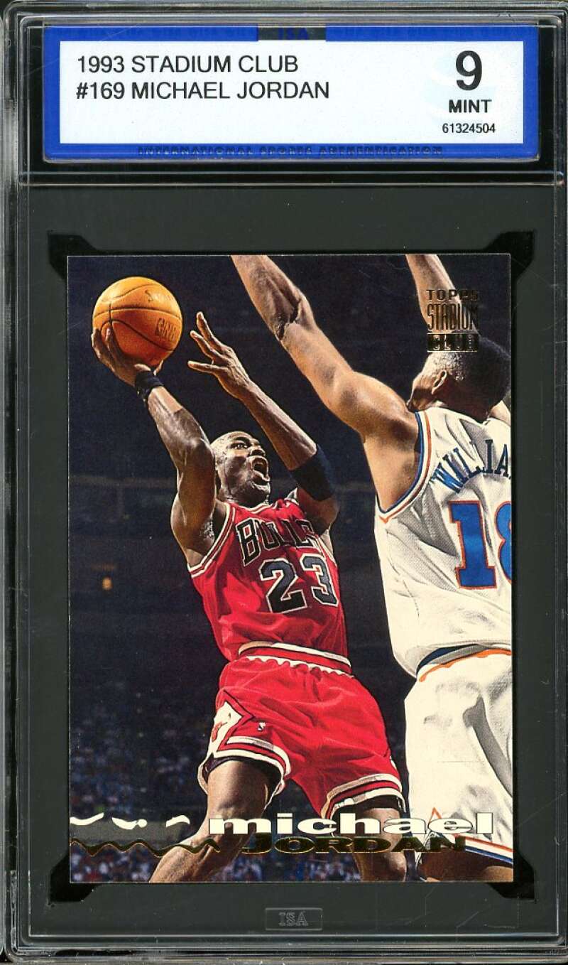 Michael Jordan Card 1993-94 Stadium Club #169 ISA 9 MINT Image 1