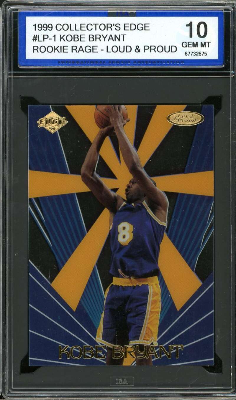 Kobe Bryant Card 1999 Collector's Edge Loud n Pround #LP-1 ISA 10 GEM MINT Image 1