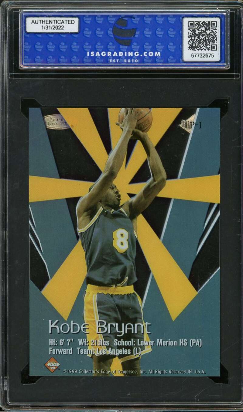 Kobe Bryant Card 1999 Collector's Edge Loud n Pround #LP-1 ISA 10 GEM MINT Image 2