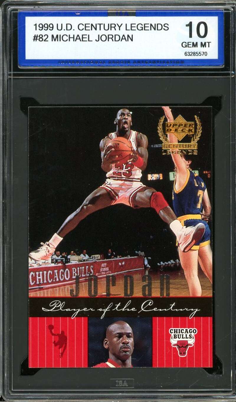 Michael Jordan Card 1999-00 U.D. Century Legends #82 ISA 10 GEM MINT Image 1