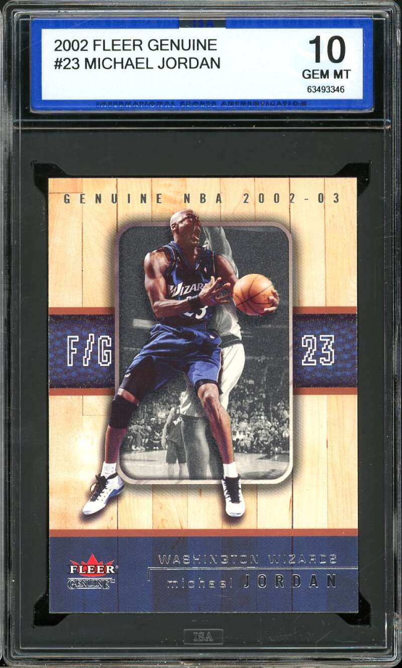 Michael Jordan Card 2002-03 Fleer Genuine #23 ISA 10 GEM MINT Image 1