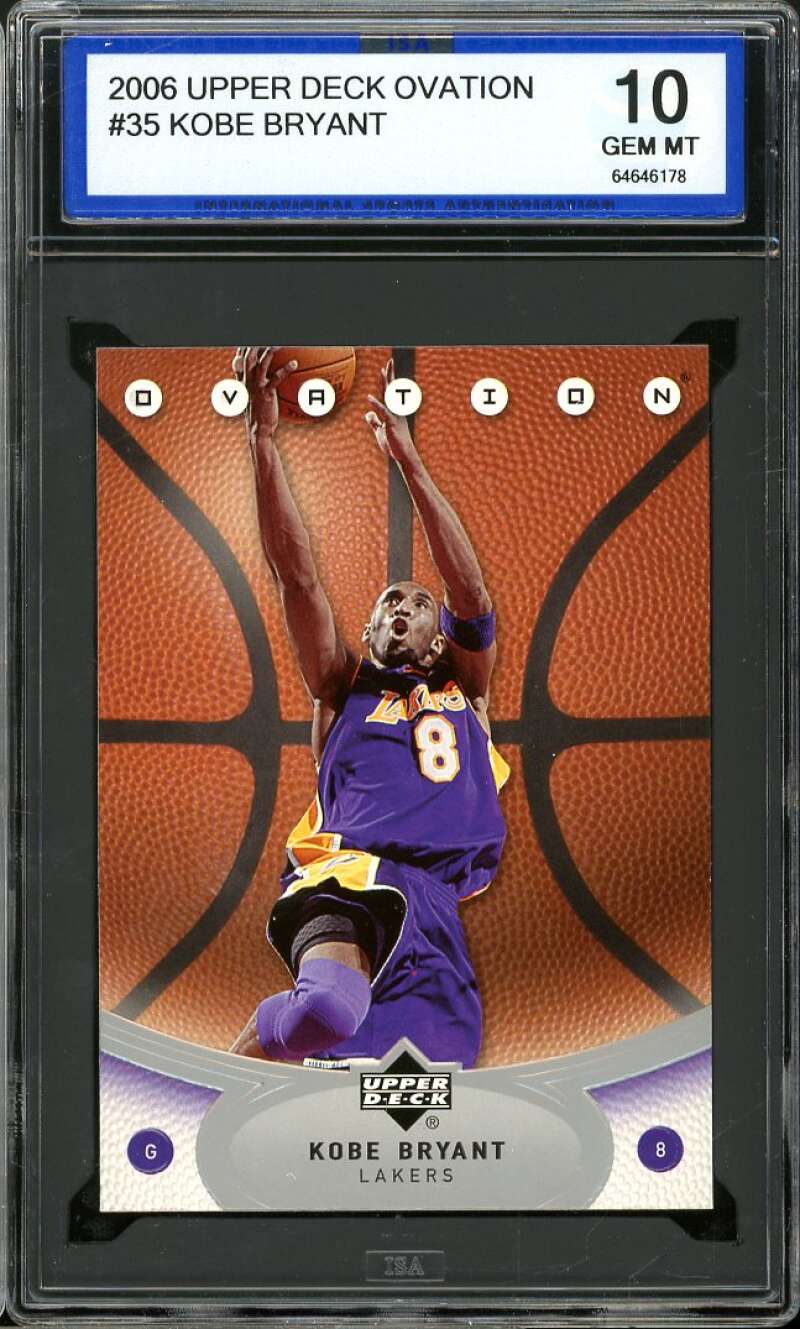 Kobe Bryant Card 2006-07 Upper Deck Ovation #35 ISA 10 GEM MINT Image 1