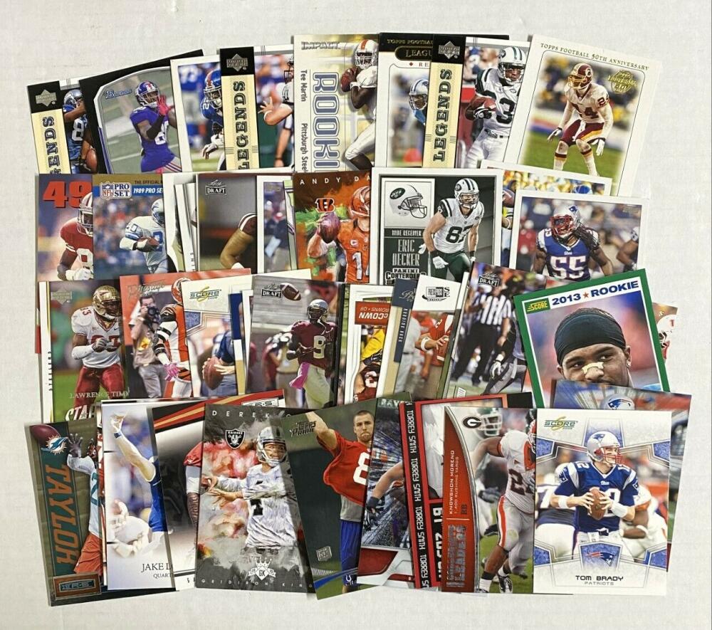 Superior Sports Investments (40) Football Mixed Singles Hall of Famers Collectible Box Lot Image 2