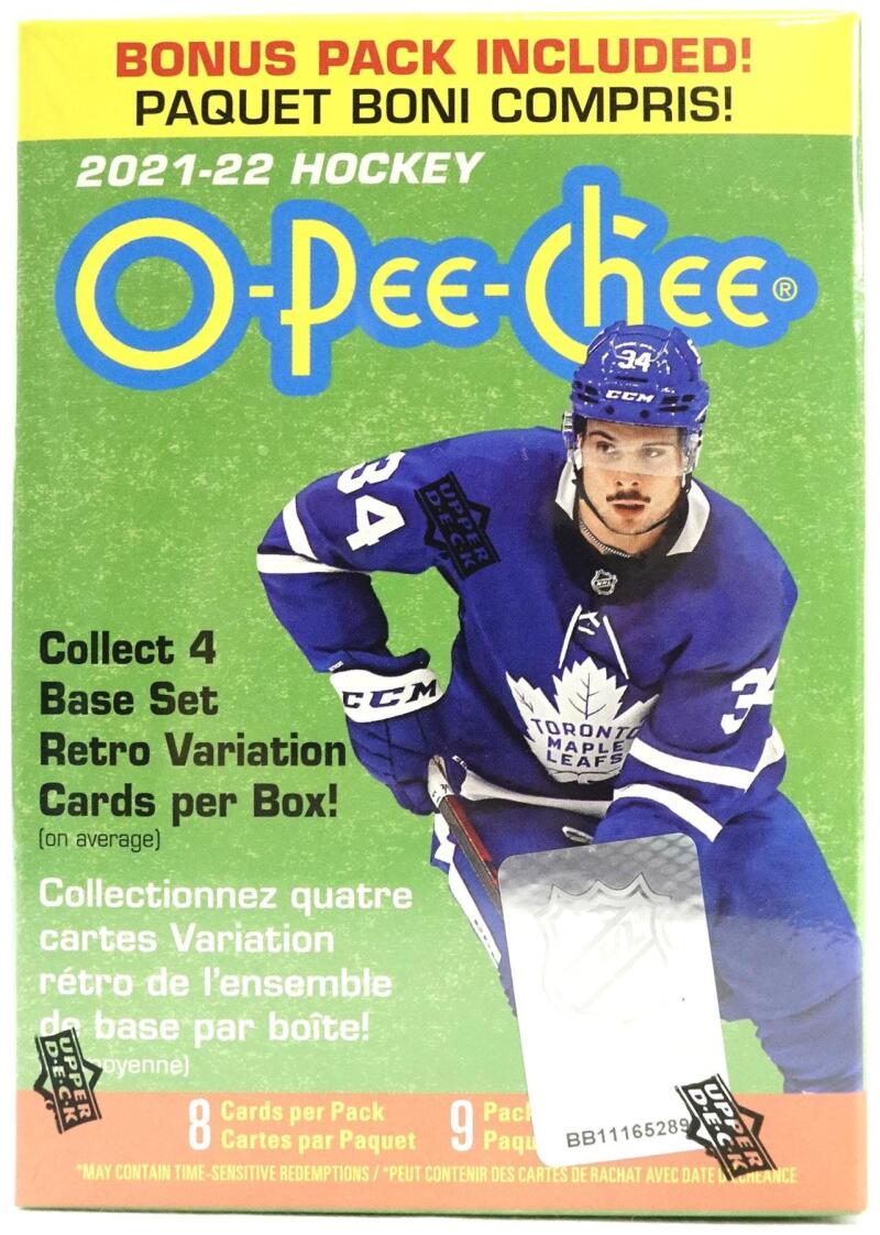 2021-22 Upper Deck O-Pee-Chee Hockey 8-Pack Blaster Box Image 1