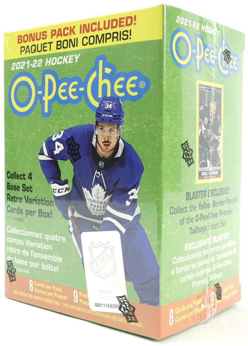 2021-22 Upper Deck O-Pee-Chee Hockey 8-Pack Blaster Box Image 2