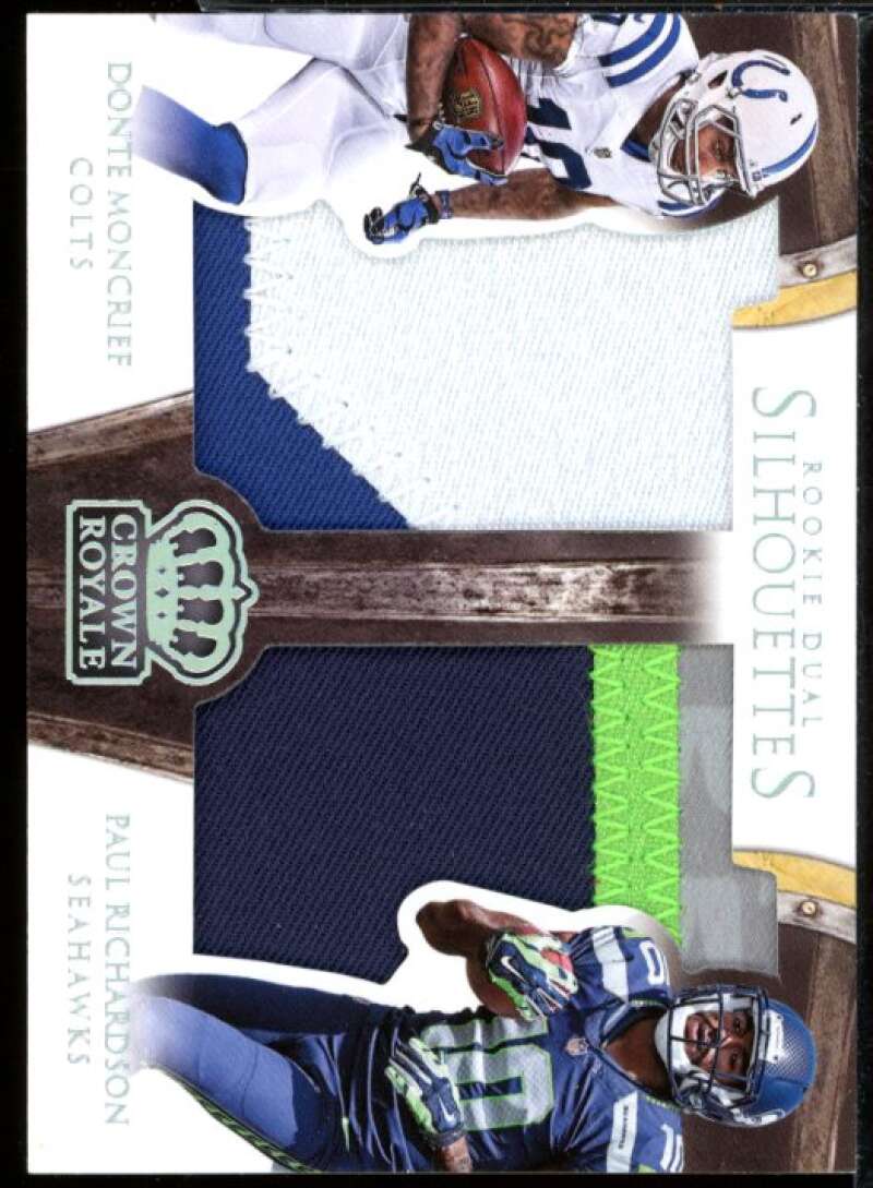 Donte Moncrief Richardson 2014 Crown Royale Dual RK Silhouettes Jersey #DSWR3  Image 1