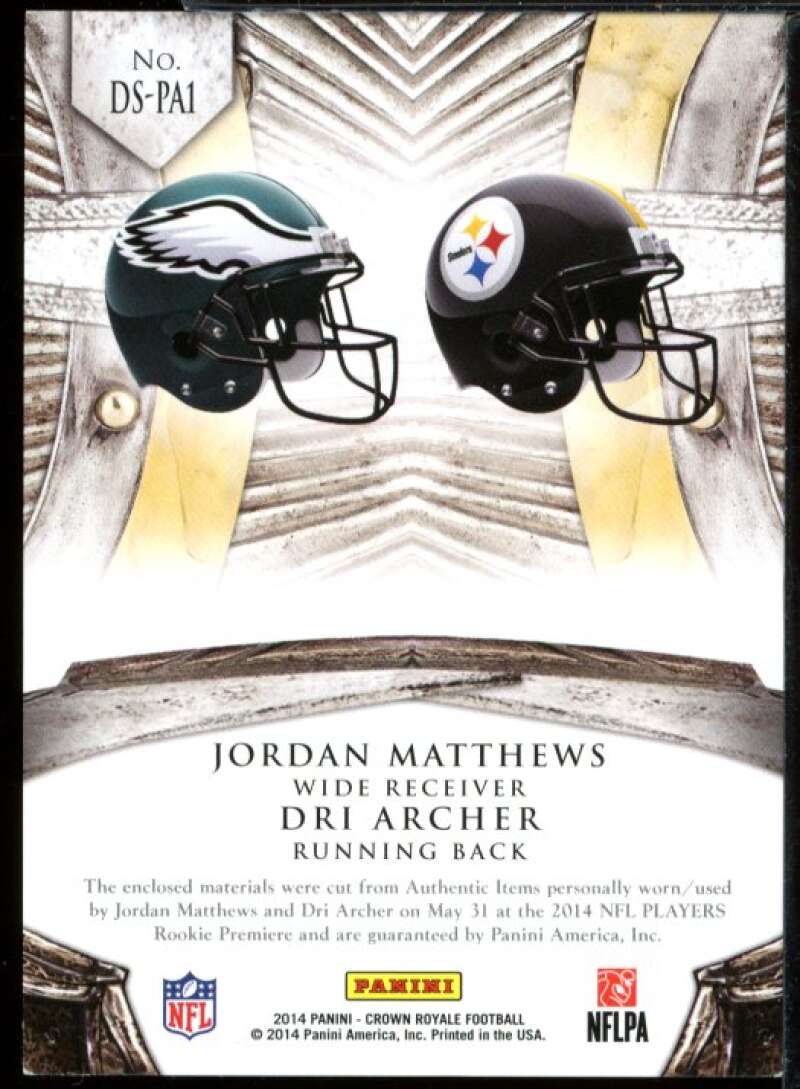 Dri Archer Jordan Matthews 2014 Crown Royale Dual Rookie Silhouettes #DSPA1  Image 2