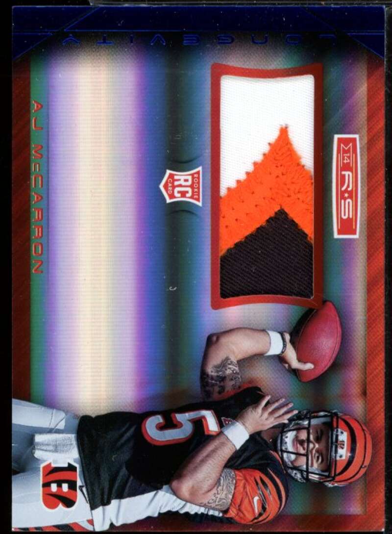 A.J. McCarron 2014 Rookies and Stars Rookie Jerseys Longevity Sapphire #RMAM  Image 1