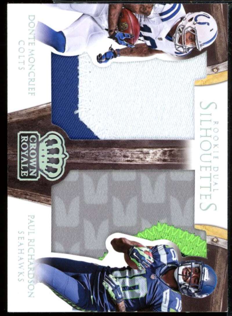 Moncrief and Richardson 2014 Crown Royale Rookie Dual Silhouettes Jersey #DS-WR1  Image 1