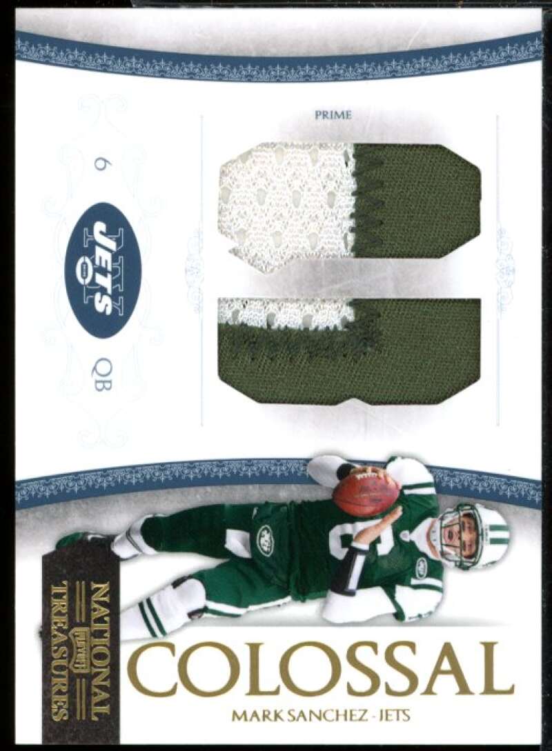 Mark Sanchez Card 2010 National Treasures Colossal Jersey Position Prime #39  Image 1