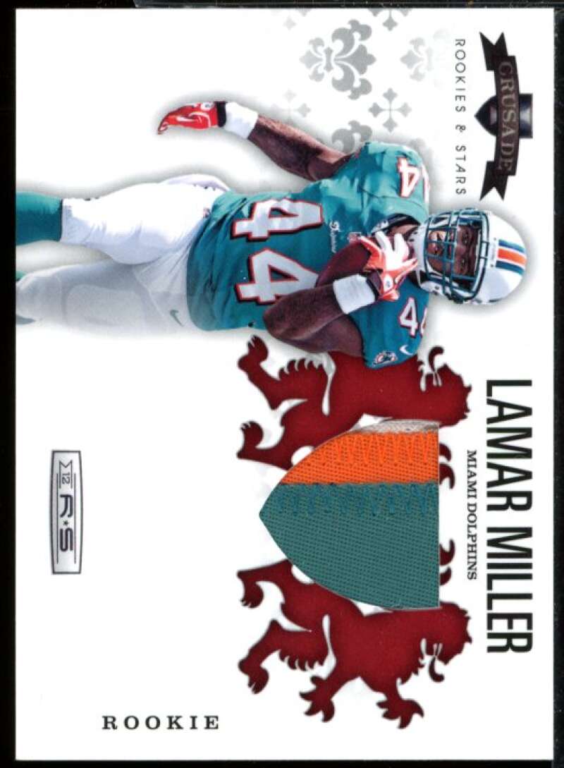 Lamar Miller Card 2012 Rookies and Stars Rookie Crusade Prime Jersey #4  Image 1