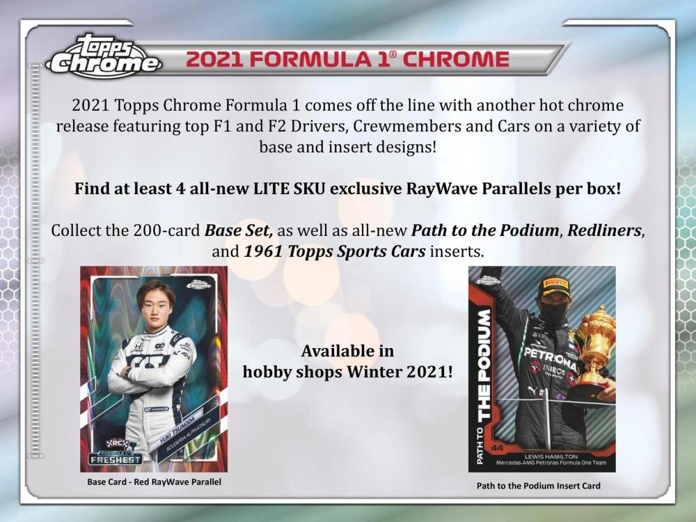2021 Topps Formula 1 Chrome Racing Hobby Lite Box Image 4