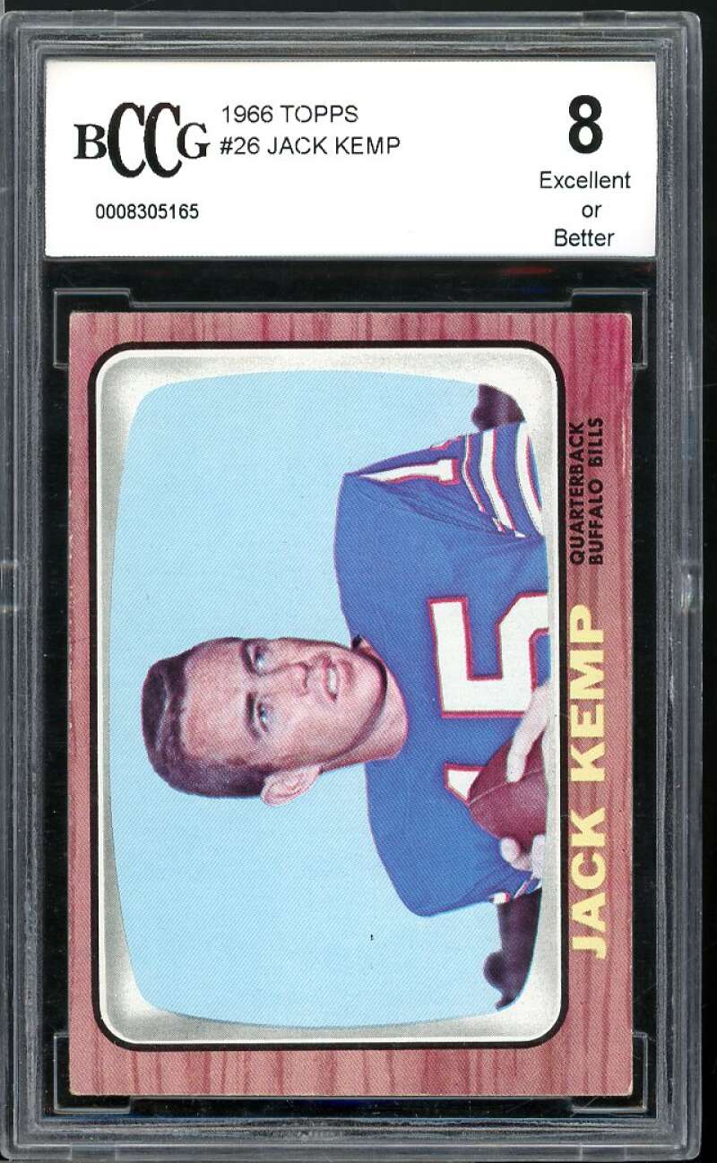 1966 Topps #26 Jack Kemp Card BGS BCCG 8 Excellent+ Image 1