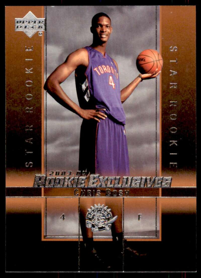 Chris Bosh Rookie Card 2003-04 Upper Deck Rookie Exclusives #4 Image 1