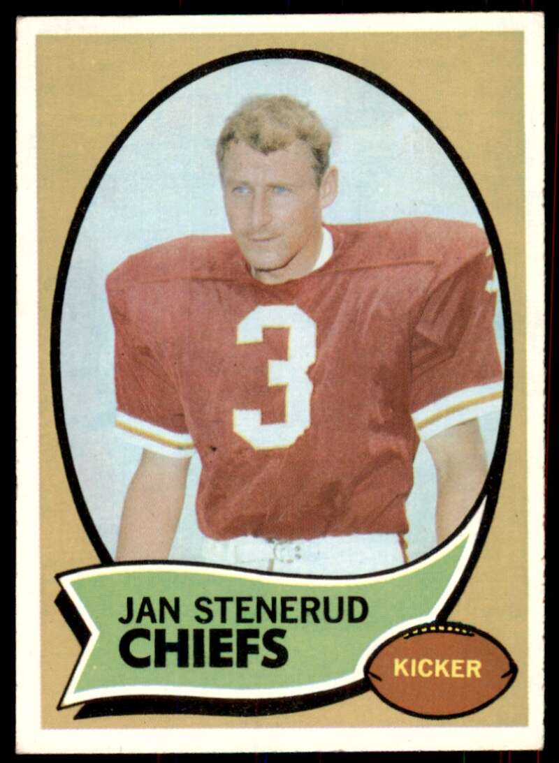Jan Stenerud Rookie Card 1970 Topps #25 Image 1