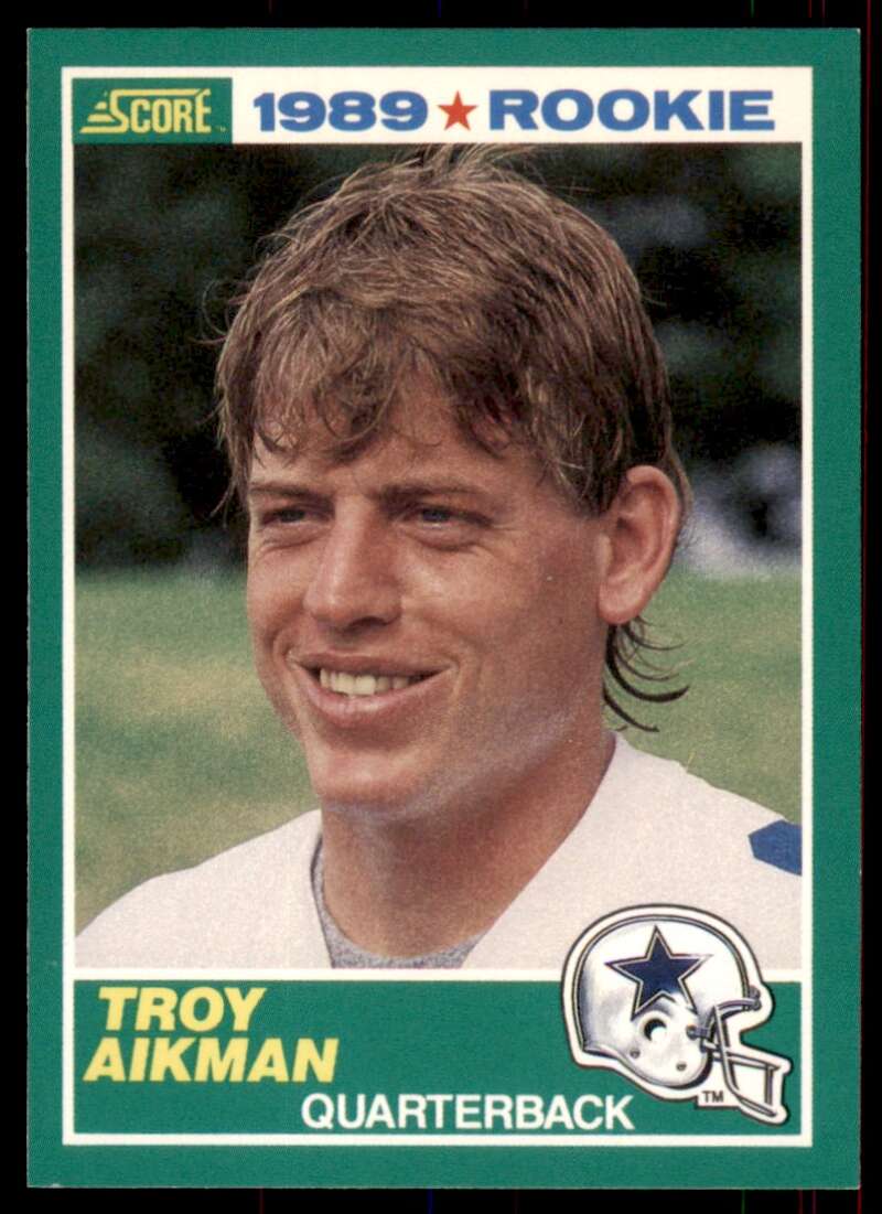 Troy Aikman Rookie Card 1989 Score #270 Image 1