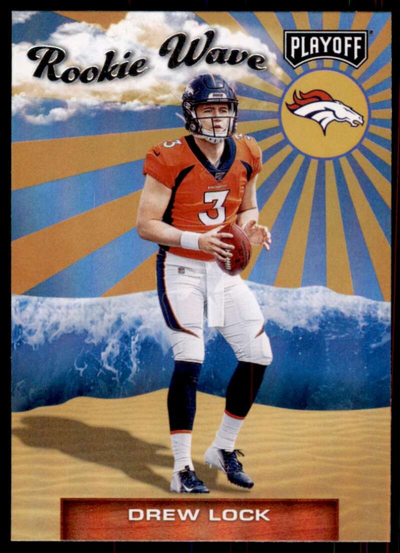 Drew Lock Rookie Card 2019 Panini Playoff Rookie Wave #4 Image 1