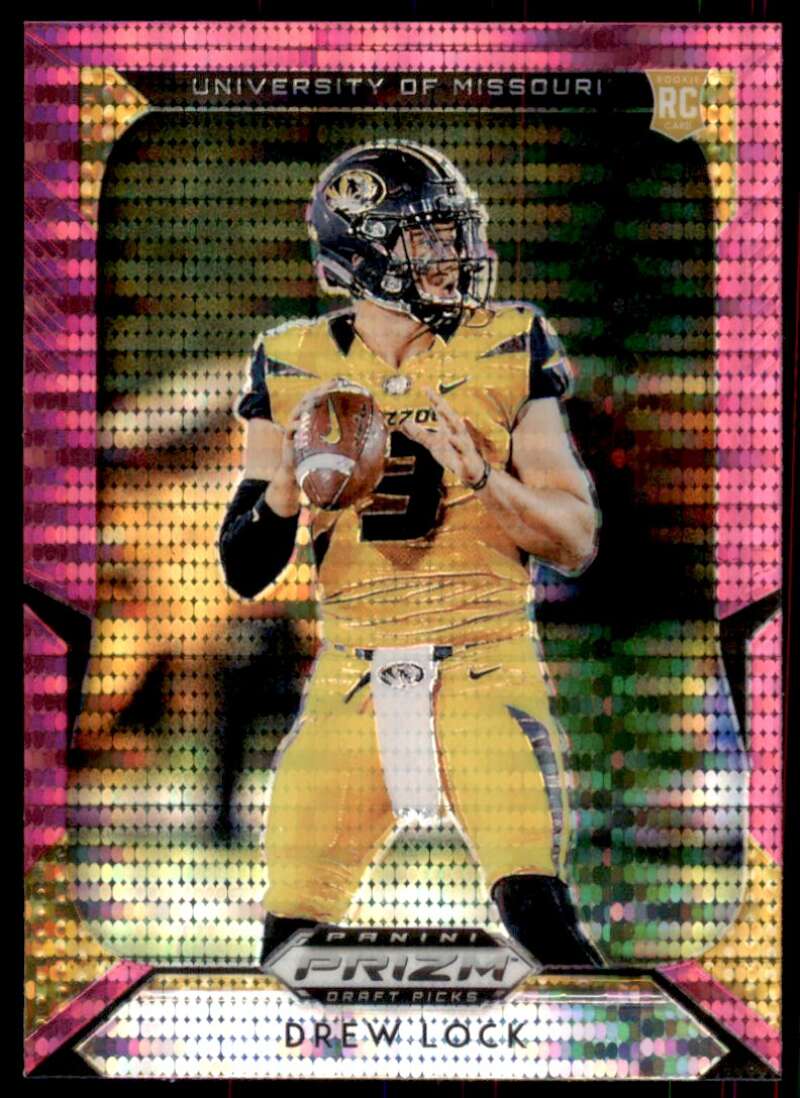 Drew Lock Rookie Card 2019 Panini Prizm Pink Pulsar #110 Image 1