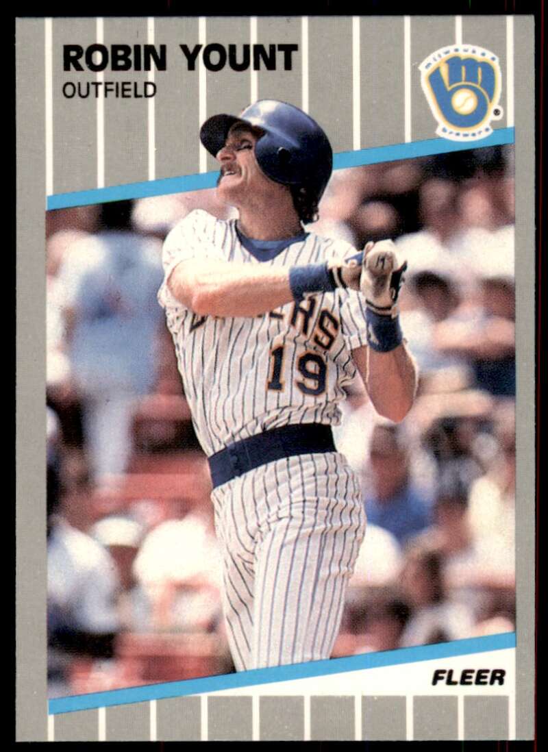 Robin Yount Card 1989 Fleer Glossy #200 Image 1