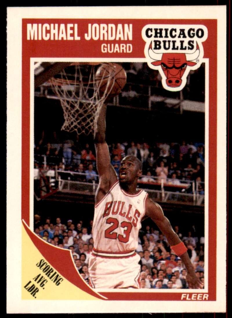 Michael Jordan Card 1989-90 Fleer #21 Image 1