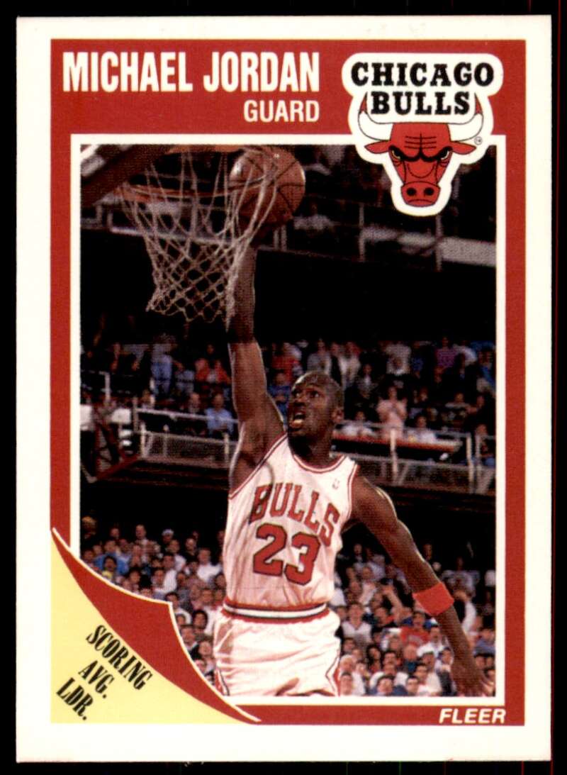 Michael Jordan Card 1989-90 Fleer #21 Image 1