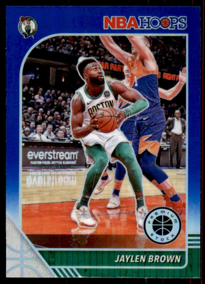 Jaylen Brown Card 2019-20 Hoops Premium Stock Prizms Blue #7 Image 1