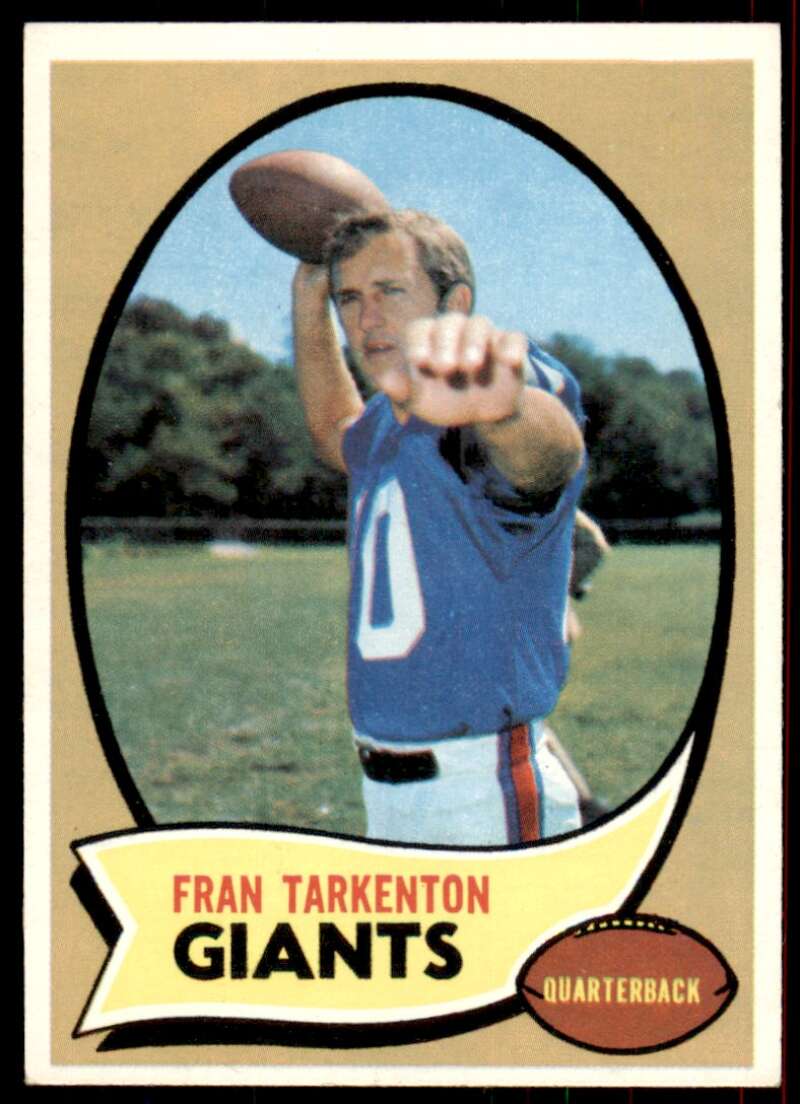 Fran Tarkenton Card 1970 Topps #80 Image 1