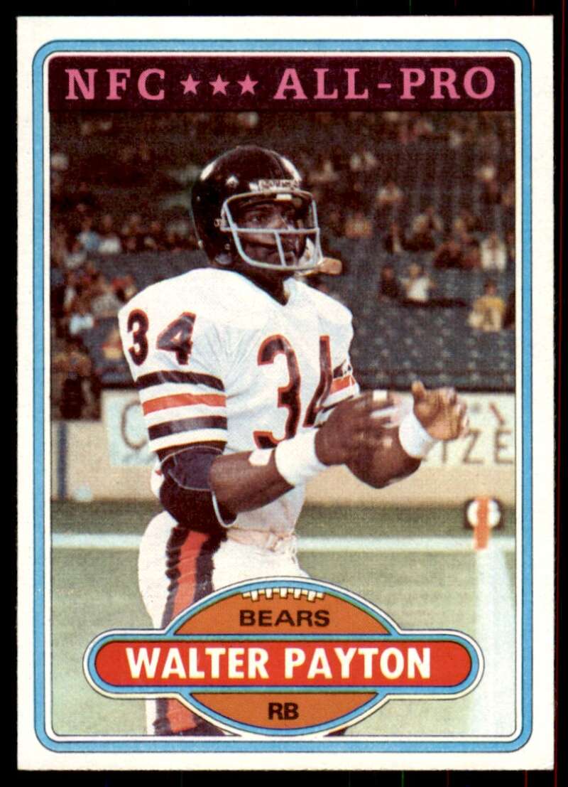 Walter Payton Card 1980 Topps #160 Image 1