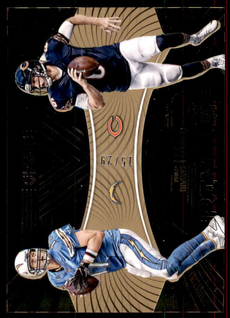 Jay Cutler / Philip Rivers Card 2016 Panini Clear Visions Rivals Gold #11 Image 1