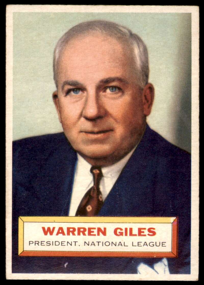 Warren GIles Card President National League 1956 Topps #2 Image 1