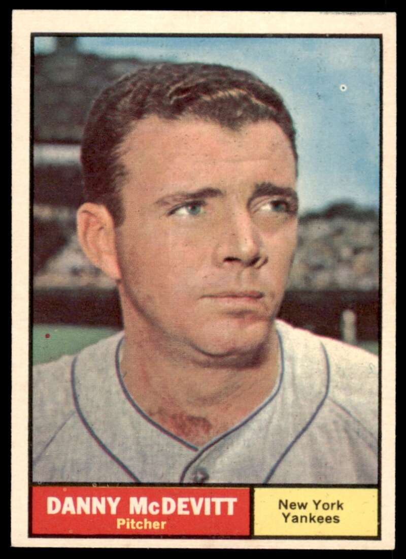 Danny McDevitt Card 1961 Topps #349 Image 1