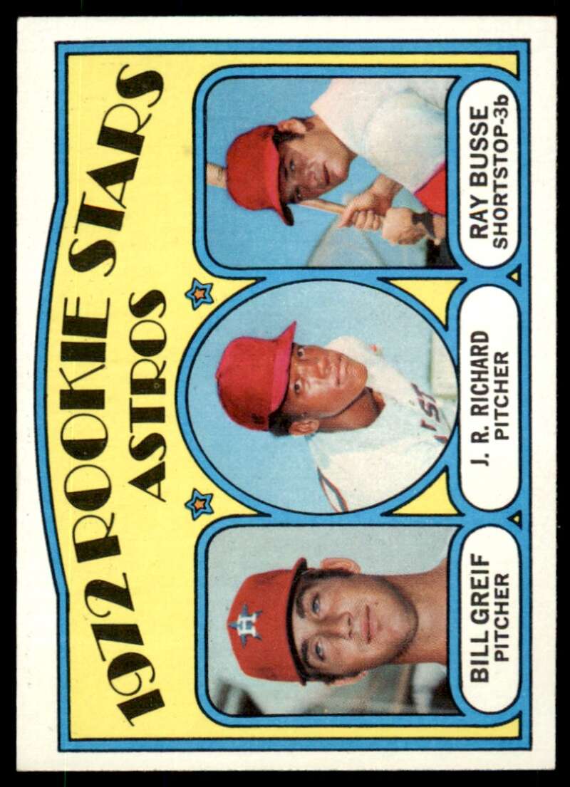 BIll Greif/Ray Busse/J.R. Richard Rookie Card 1972 Topps #101 Image 1