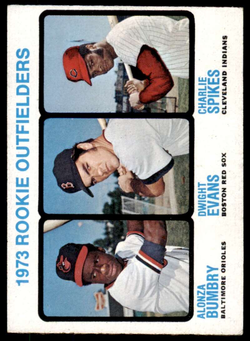 Charlie Spikes/Al Bumbry/Dwight Evans Rookie Card 1973 Topps #614 Image 1