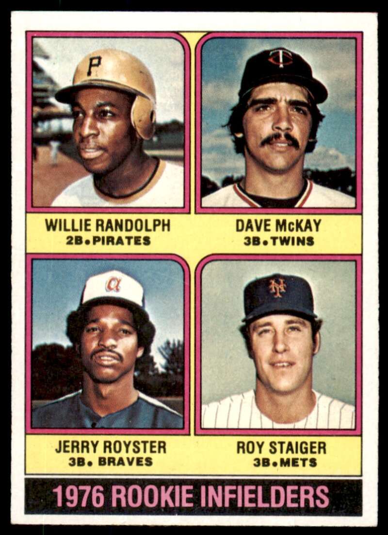 Dave Mccay/Roy Staiger/Jerry Royster/Willie Randolph Rookie Card 1976 Topps #592 Image 1